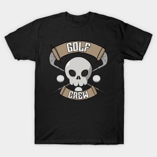 Golf crew Jolly Roger pirate flag T-Shirt